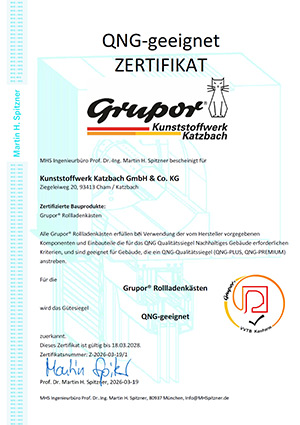 QNG Zertifikat Rollladenk�sten